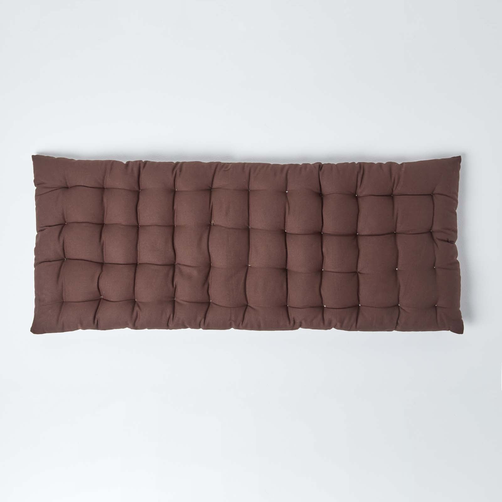 Coussin pour banc de jardin 2 places - Coussin pour banquette - Chocolat - Homescapes - 2
