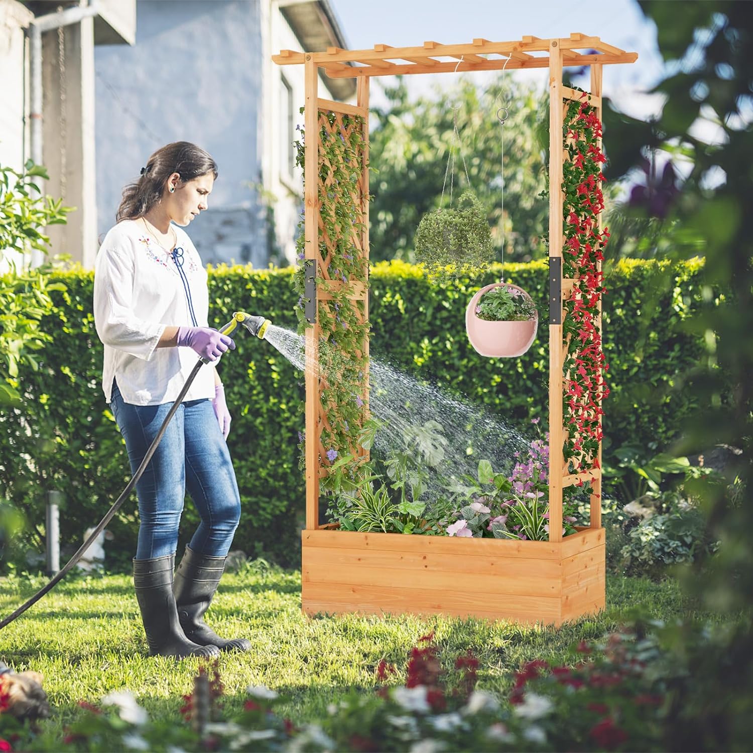 Clous Bordure de Gazon,tuteur Tomate, 25Pièces Piquets d'ancrage de
