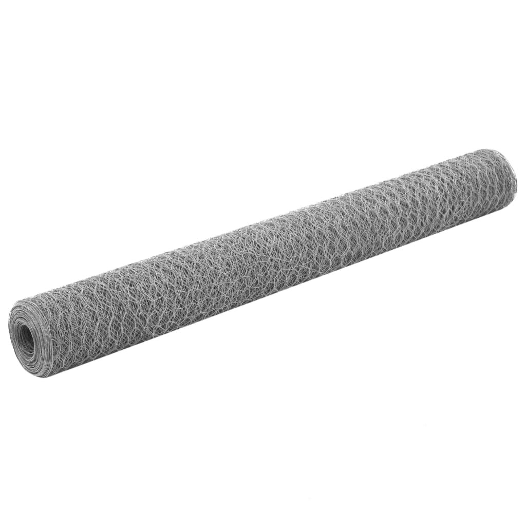 Clôture | Grillage pour volière Acier galvanisé 25x1,2 m Argenté - 2