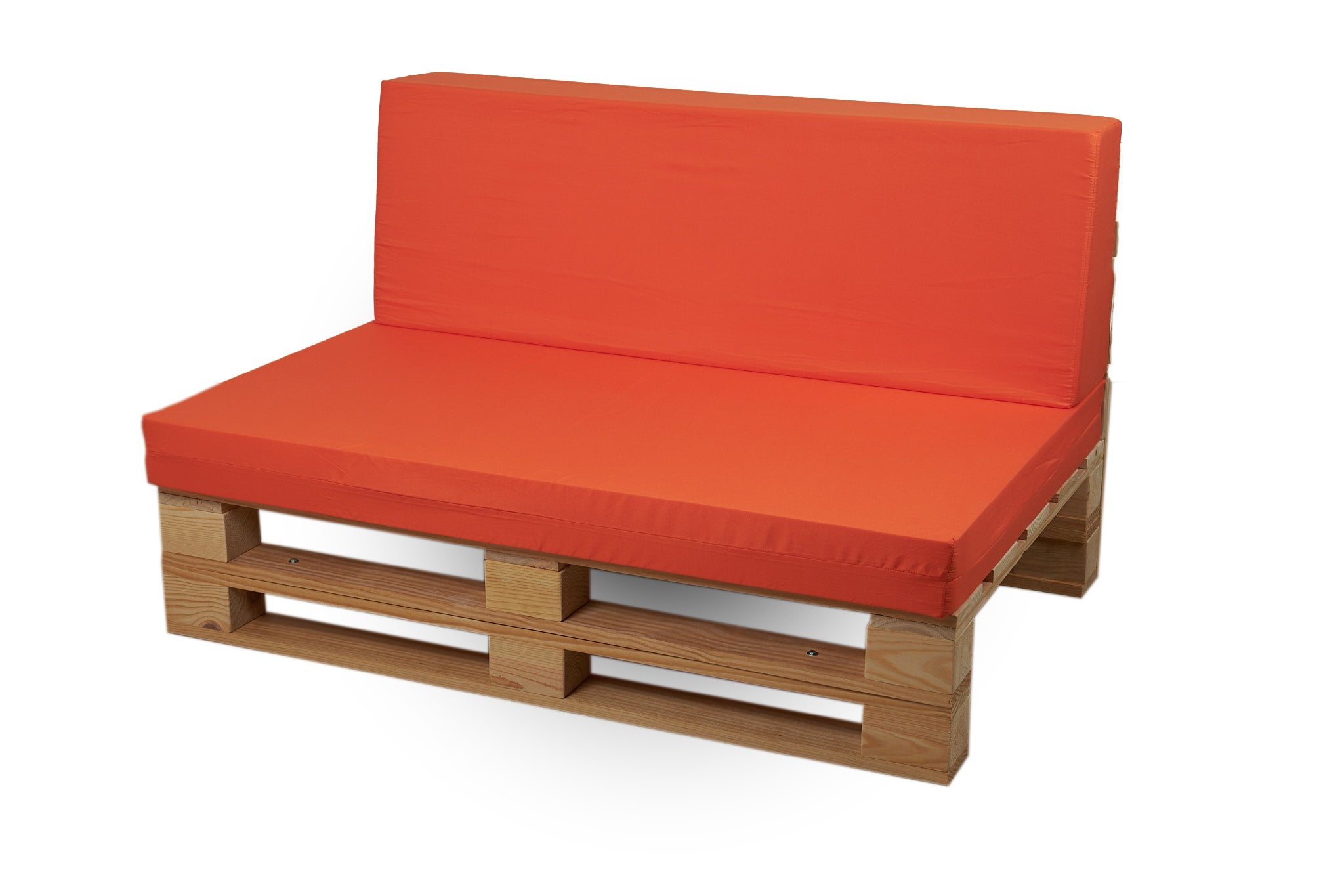 Canapé palette de jardin 2 places avec coussins Bois de pin | Leroy Merlin
