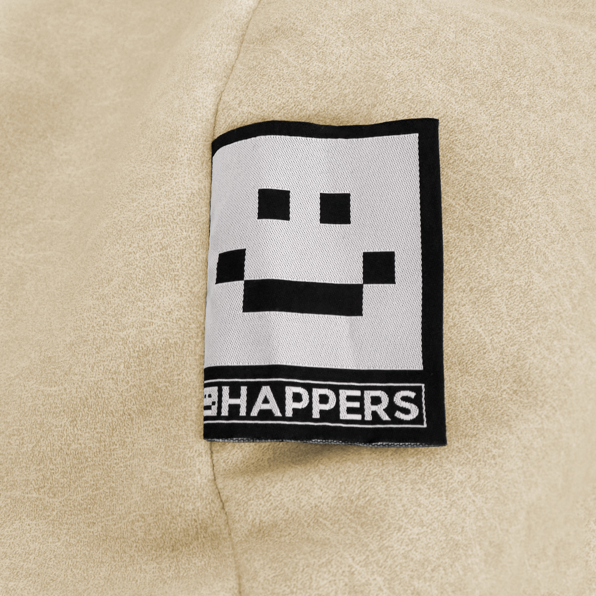 Pouf Enfant Velours Vintage Beige Unique - 5