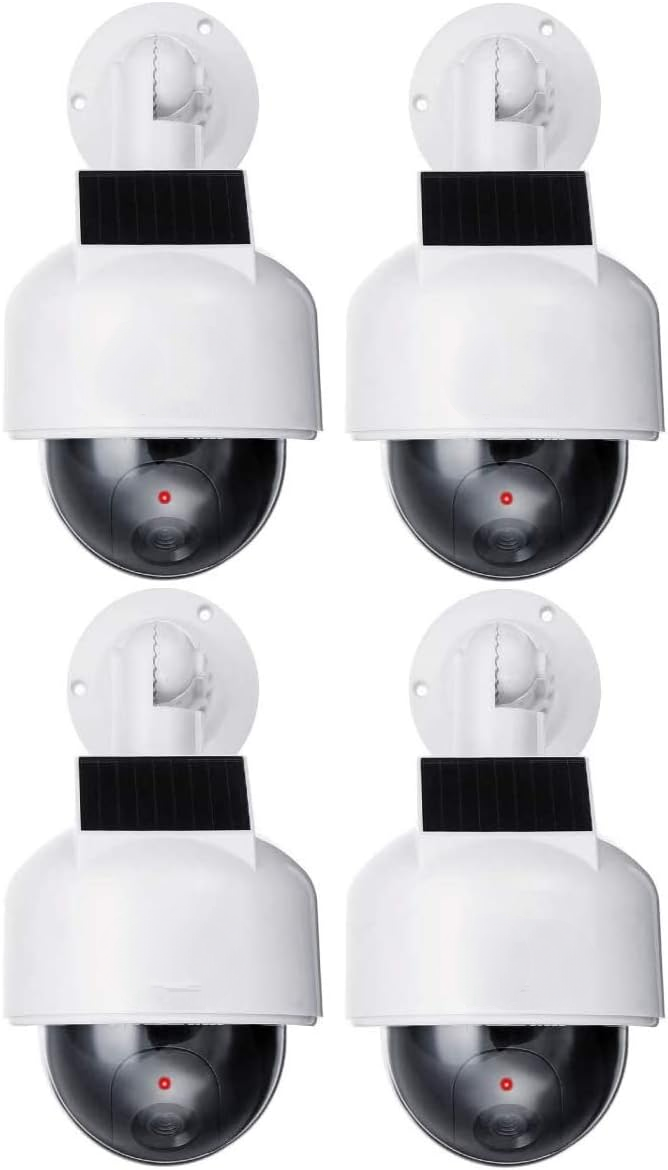 Telecamere Finte A Energia Solare - 2 Pezzi, Con LED Lampeggiante, Per Esterni - Foto 9