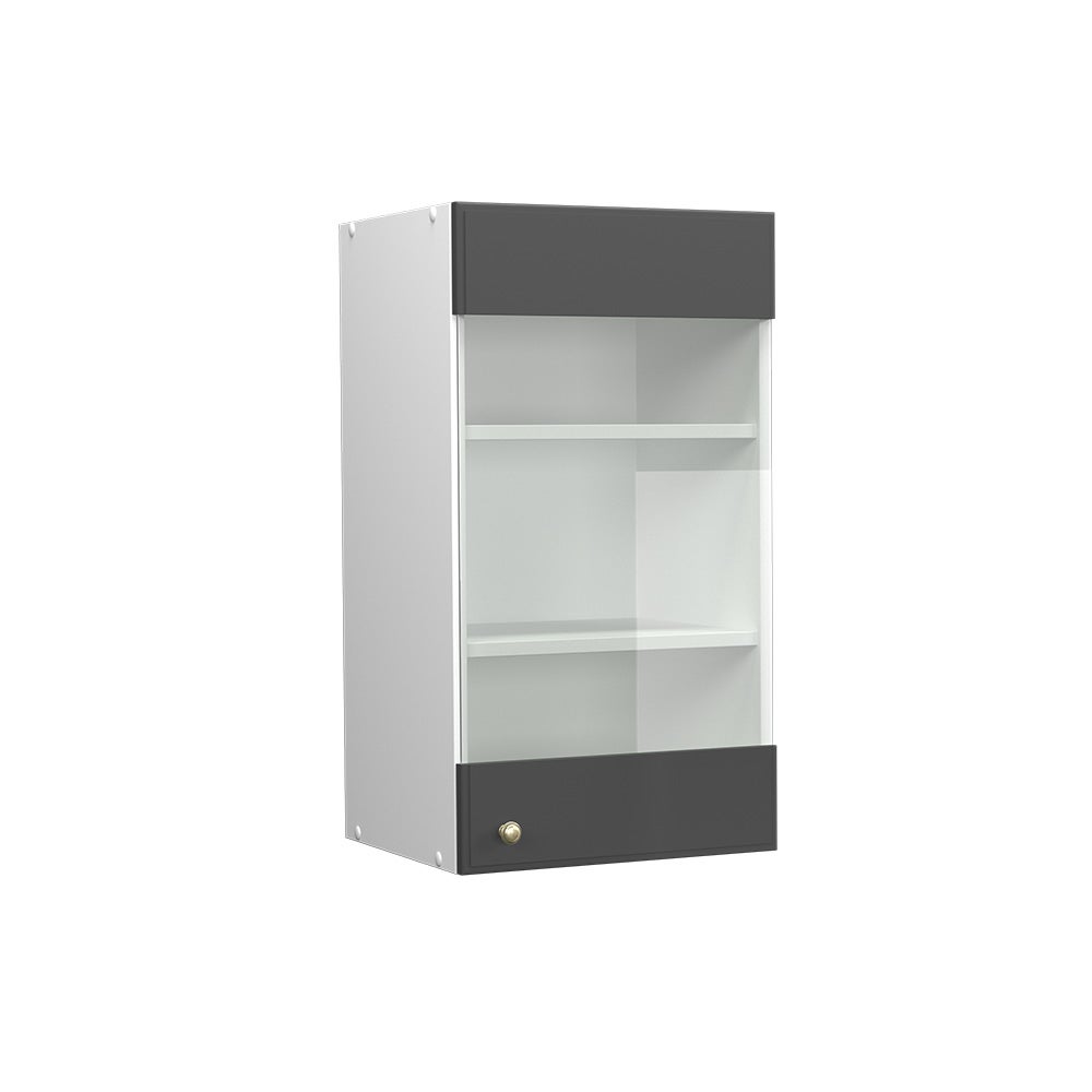 Vicco Szklana szafka kuchenna Fame-Line, Antracytowo-złoty, 40 cm