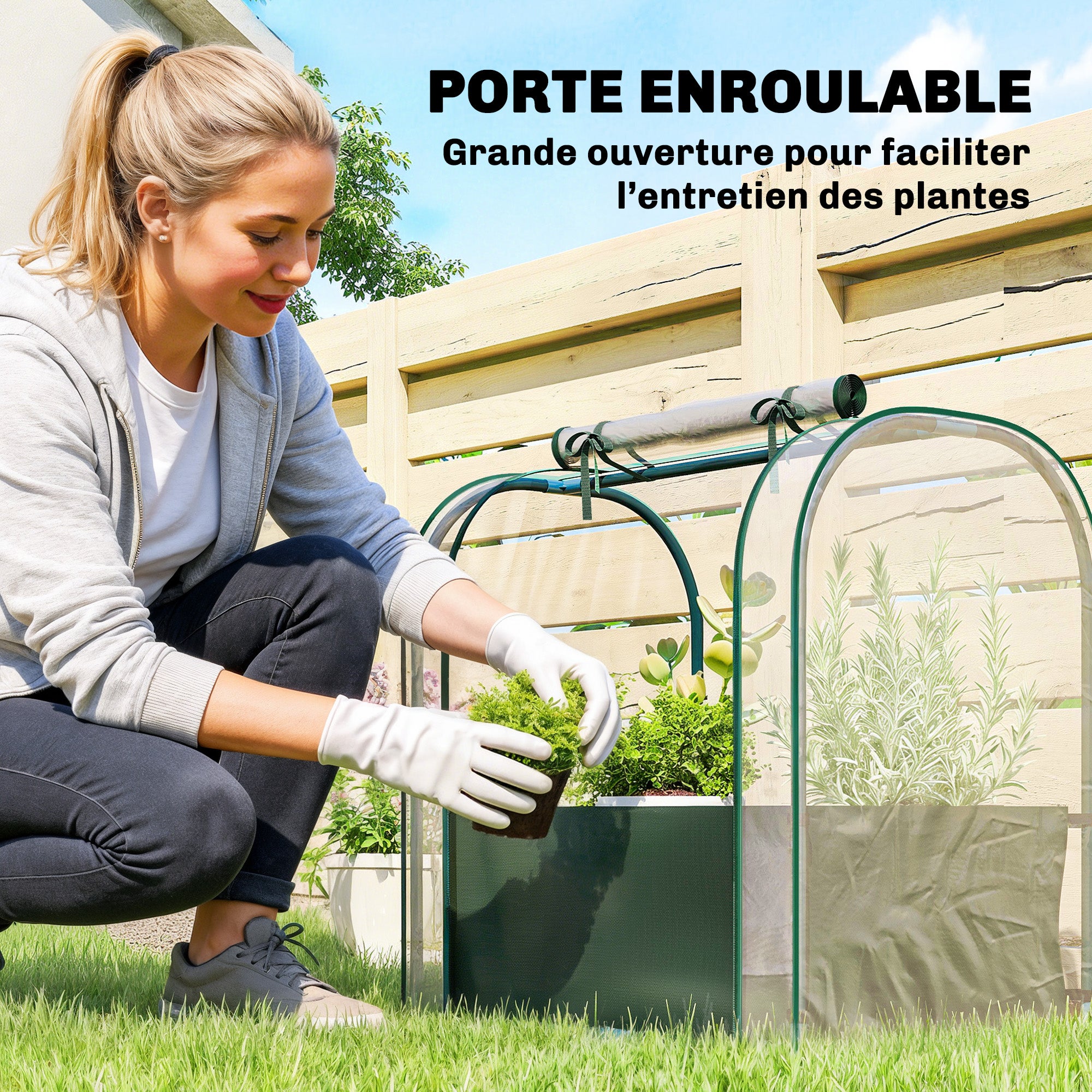 Serre de jardin acier Outsunny - 5