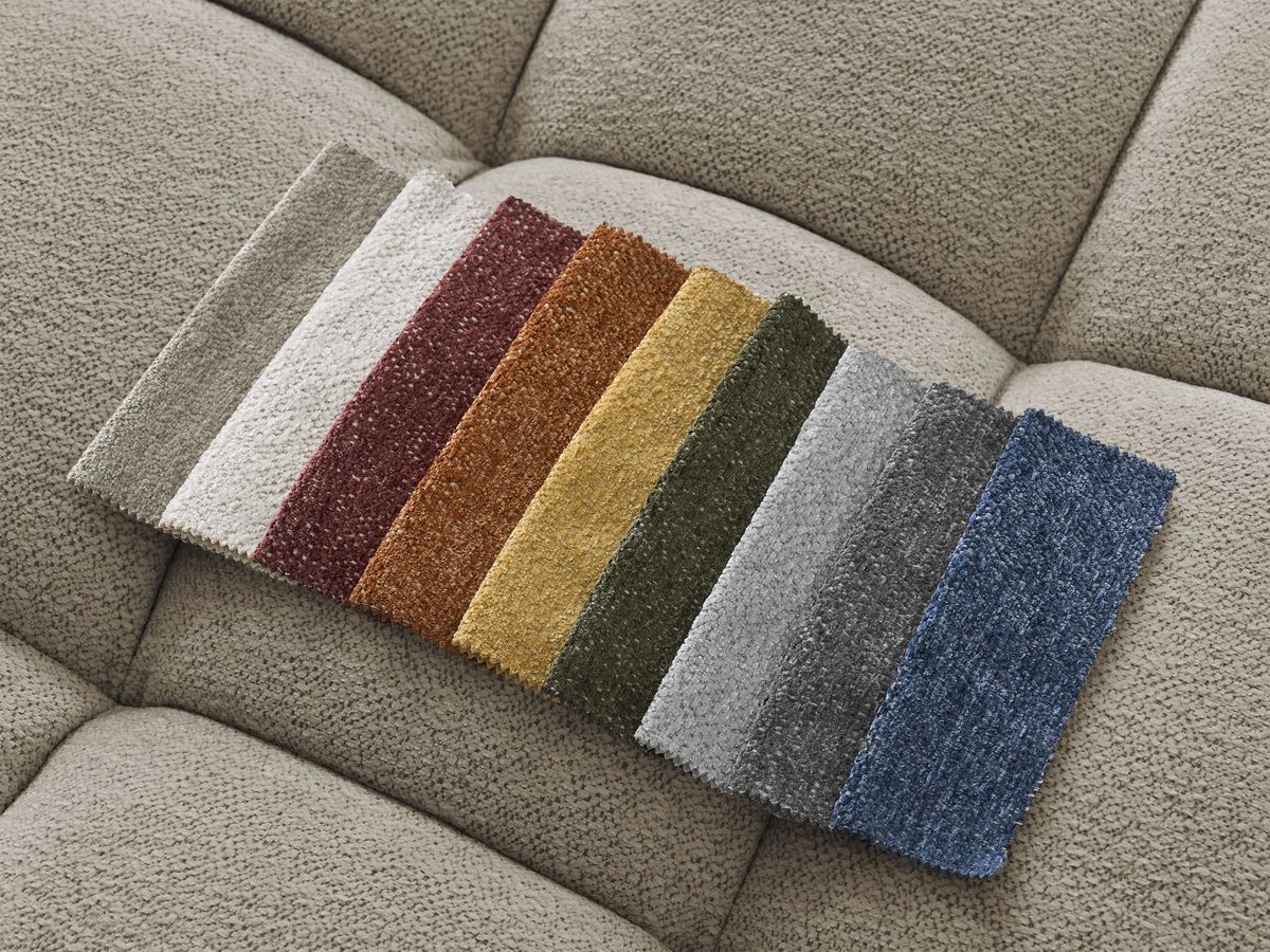 BOBOCHIC Pouf petit EVEREST tissu chiné Taupe - 3