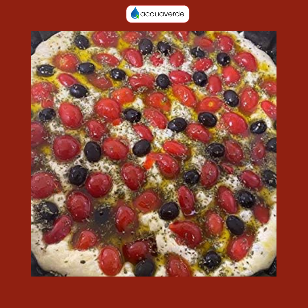 acquaverde | Tegame per l'originale Focaccia Barese, Ø 40 cm, Teglia in Metallo, Rotondo - MADE IN ITALY - 6
