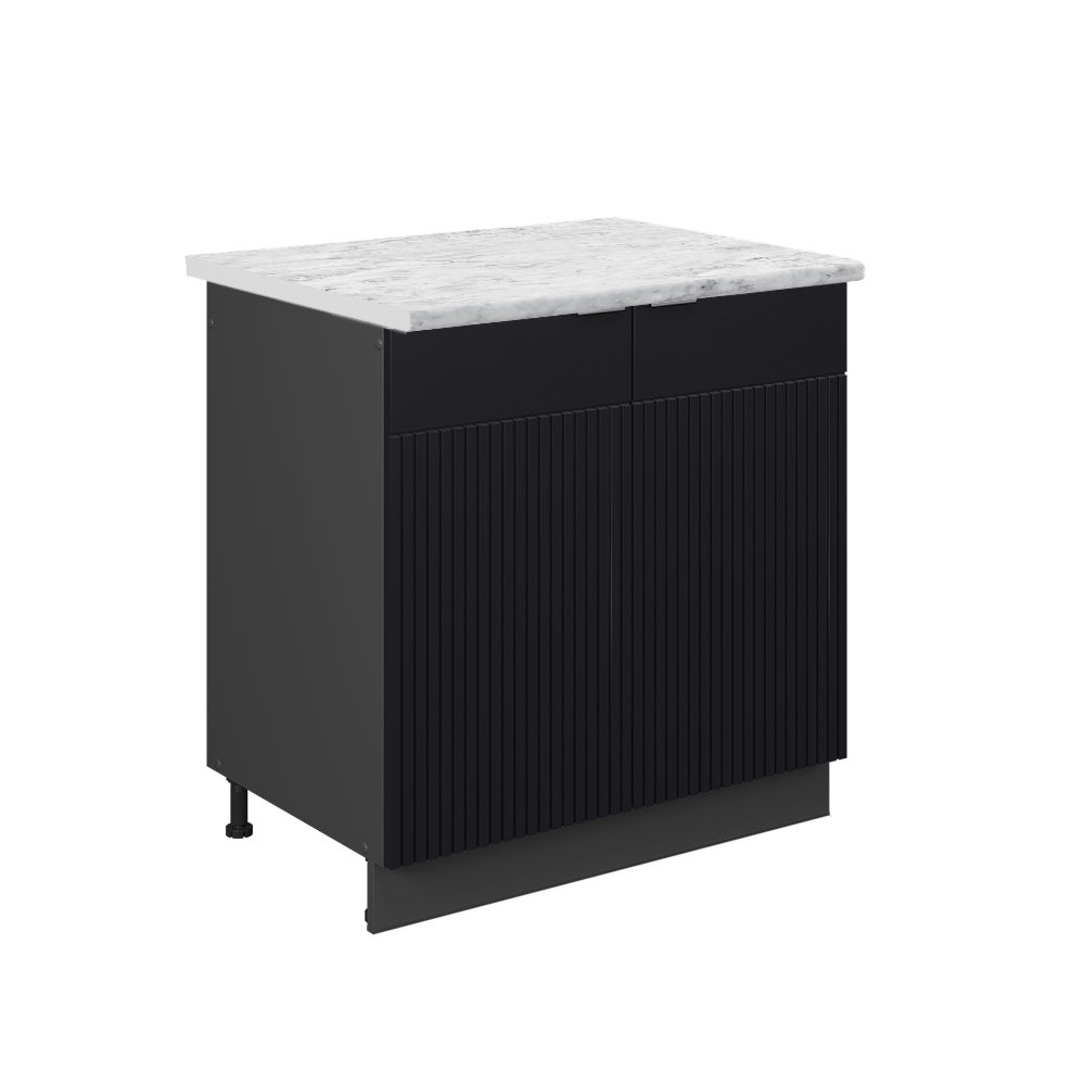 Vicco Szafka pod zlew Fame-Line, Czarne paski, 80 cm , BP Marmur