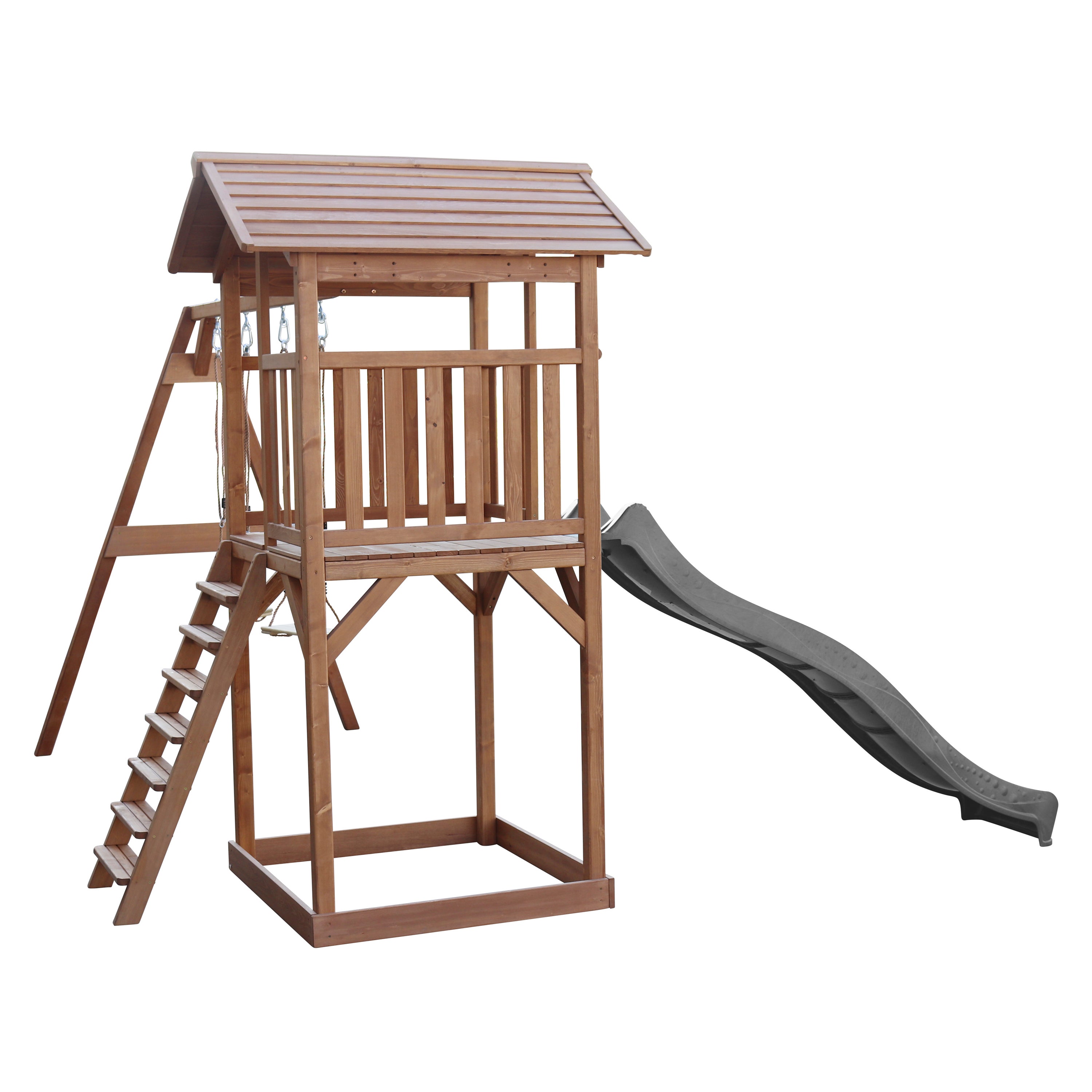 AXI Maison Enfant Beach Lodge XL En Bleu Avec Toboggan En Rouge | Maison De Jeux En Bois FFC Pour Les Enfants Maisonnette Cabane De Jeu Pour 87065793