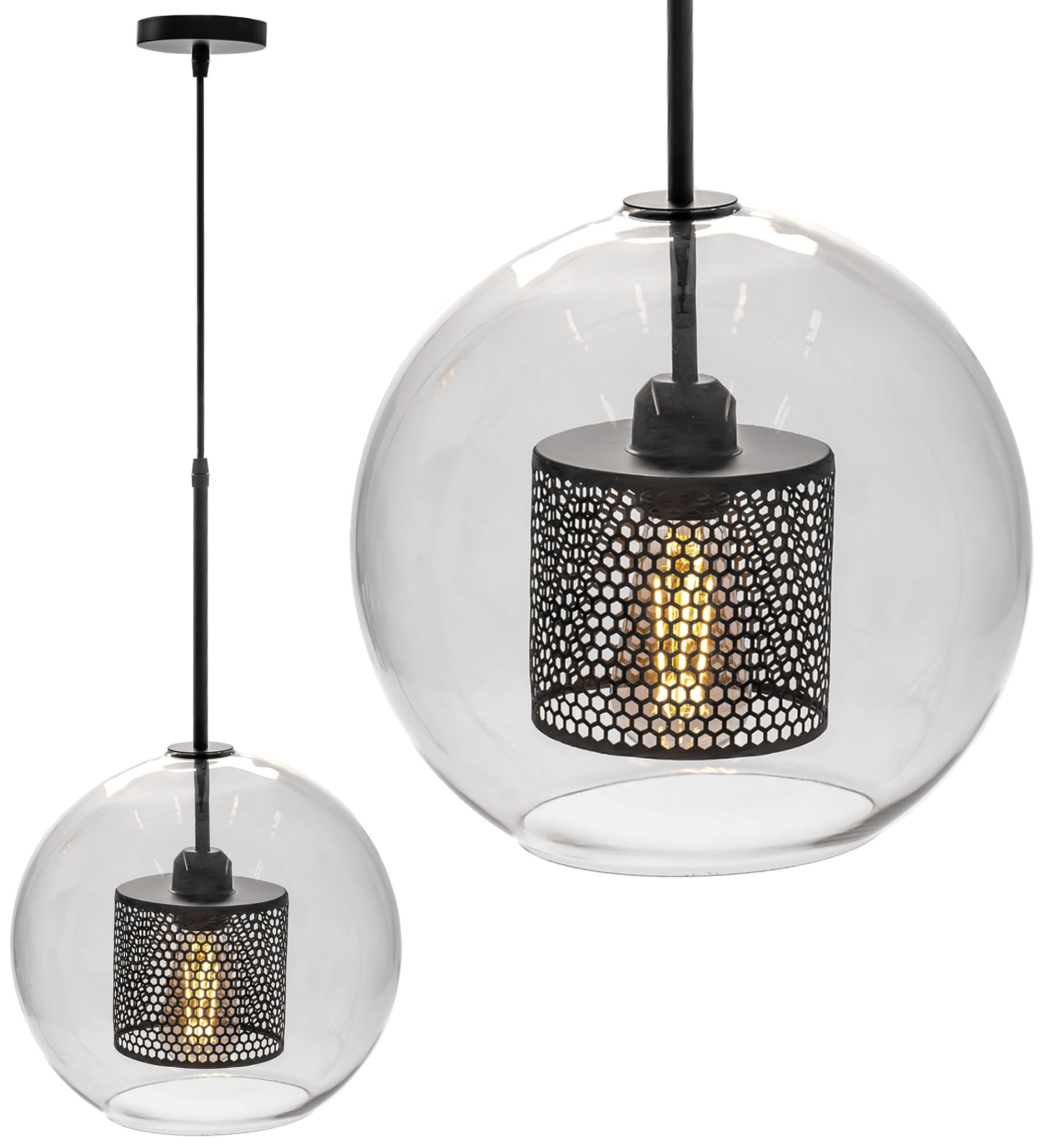 Lampa Sufitowa Wisząca Toolight App557-1Cp Czarny 20Cm