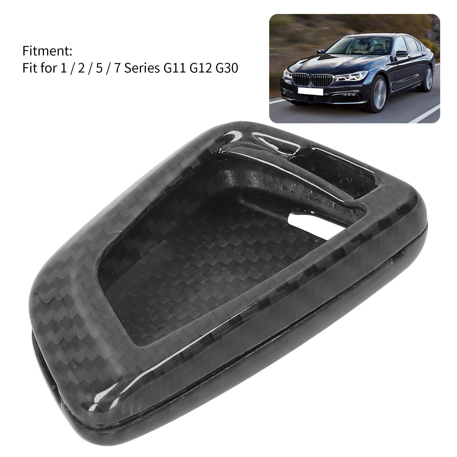 Custodia protettiva per telecomando in fibra di carbonio adatta per le serie 1/2/5/7 G11 G12 G30 - 6