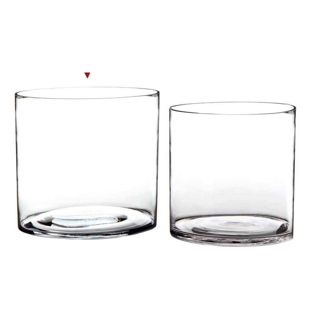 Vase cylindrique en verre transparent - 3