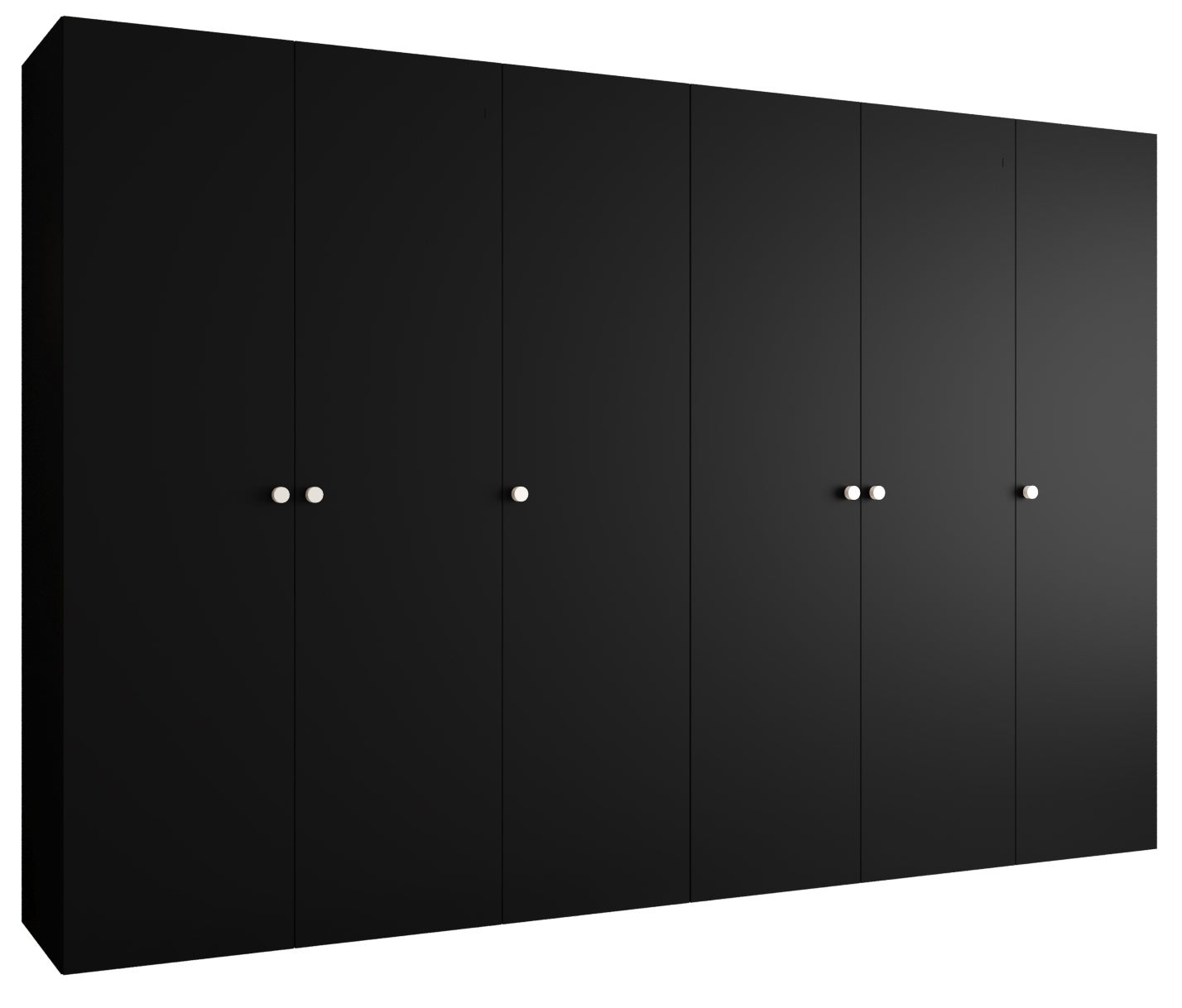Szafa uchylna otwierana Parma 1 300 x 52 x 202 cm czarny + u. srebrny Abiks Meble