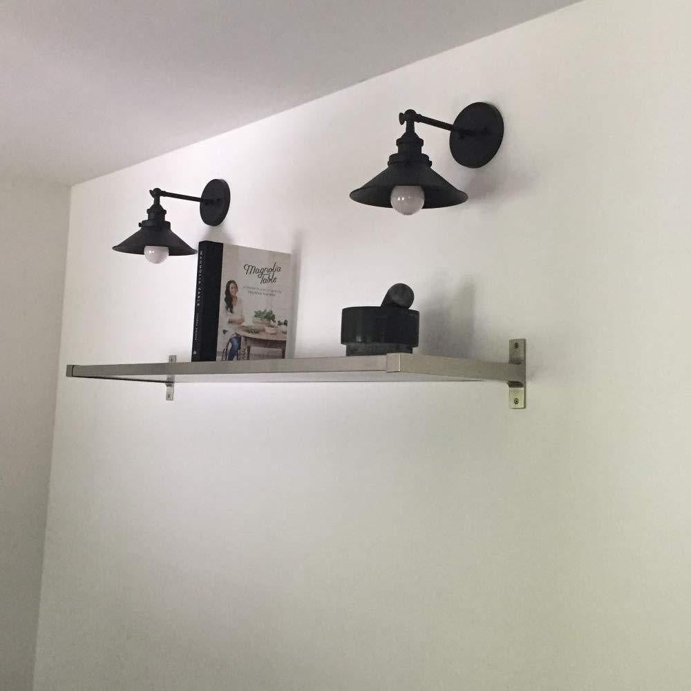 2 piezas de lámpara de montaje en pared industrial retro con base E27 (sin bombilla) para el hogar, accesorio vintage, aplique de pared multiusos - 8