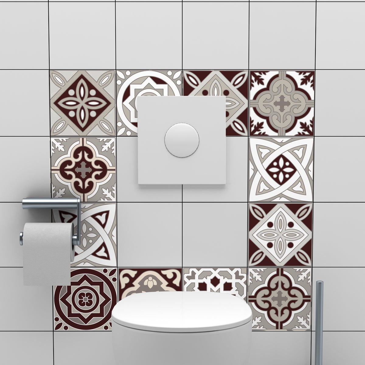 24 adesivi piastrelle di cemento Amazonas - Sticker adesivo - adesivi murali - 24stickers20x20cm - 4