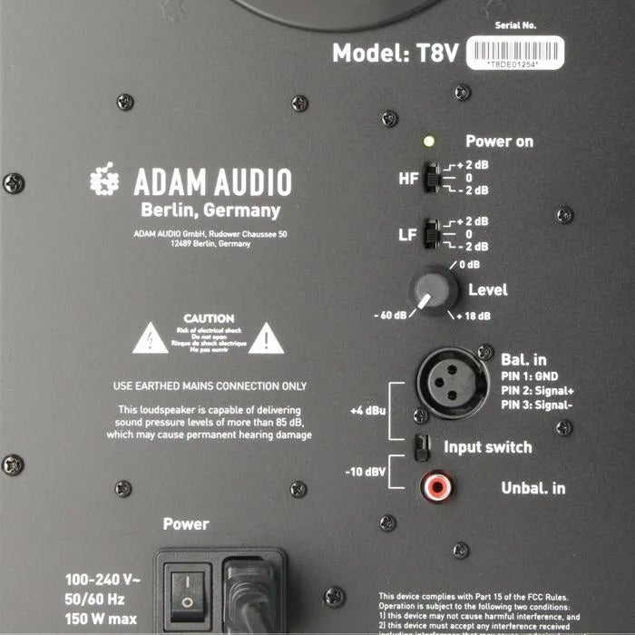 Adam Audio Monitor De Estudio Activo Adam T8v Negro , Leroy Merlin