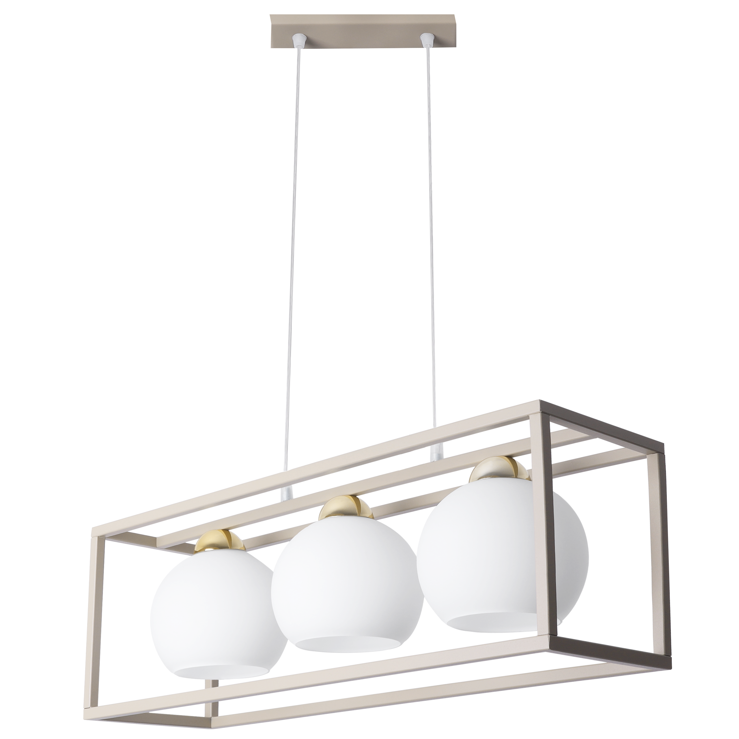 Lampa sufitowa wisząca Eliza Cage glamour 3xE27 kaszmirowy/złoty Light Home LH
