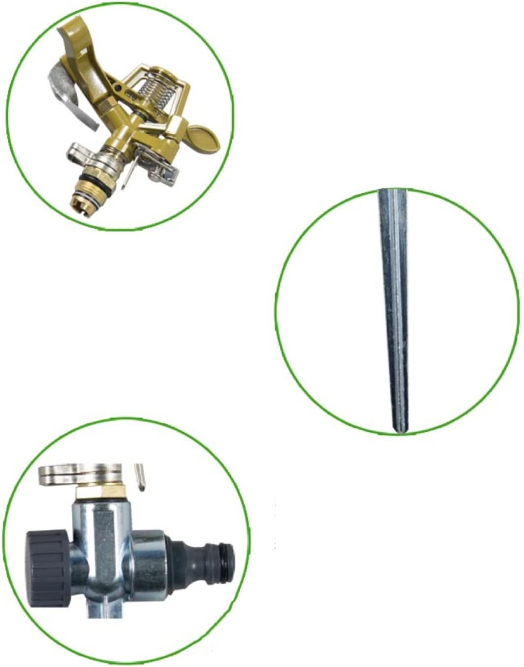 Arroseur à Pulsation, Arroseur de Pelouse,pour arrosage jusqu'à 530 m², arroseur Circulaire 360°, pour Arroser Les Plantes Fleurs Légumes - 3