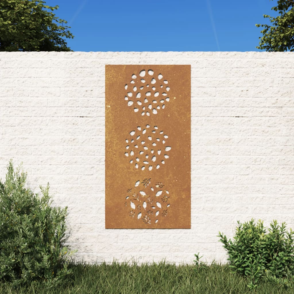 Maison exclusive - adorno de pared de jardín acero corten diseño de hoja 105x55 cm