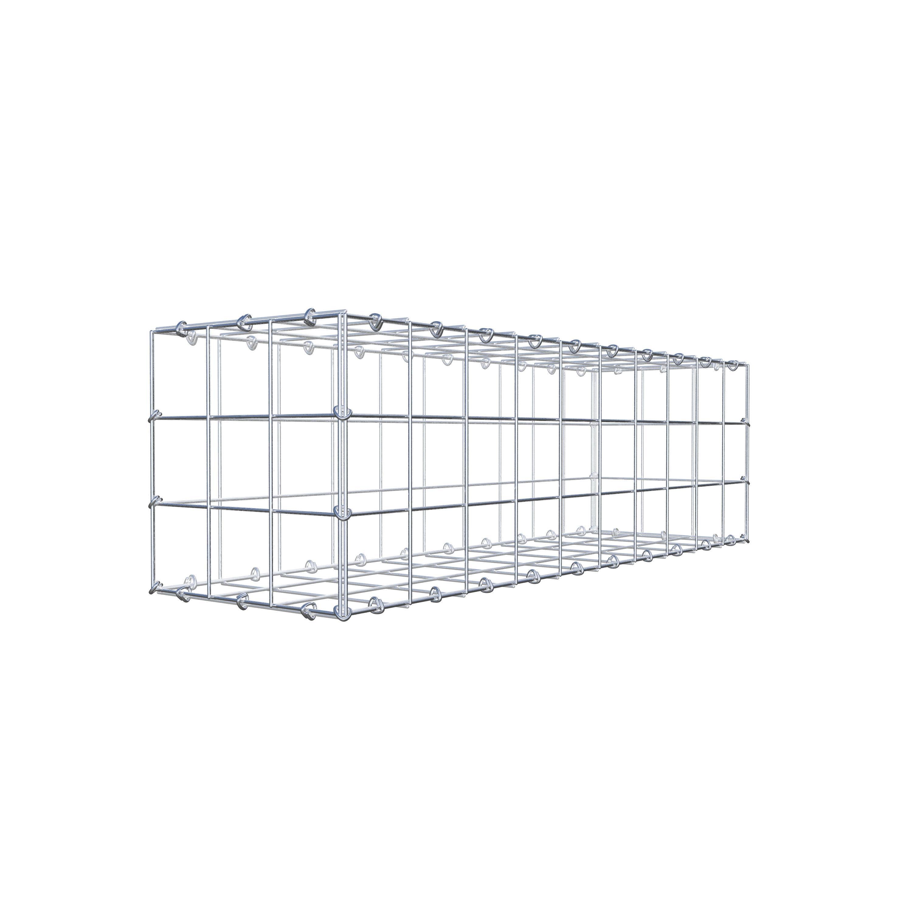 Gavión de acero galvanizado 100x30x30cm (LxAxP), malla 10 x 10cm, Anillo en C, jaula metálica para muro o jardín - 6