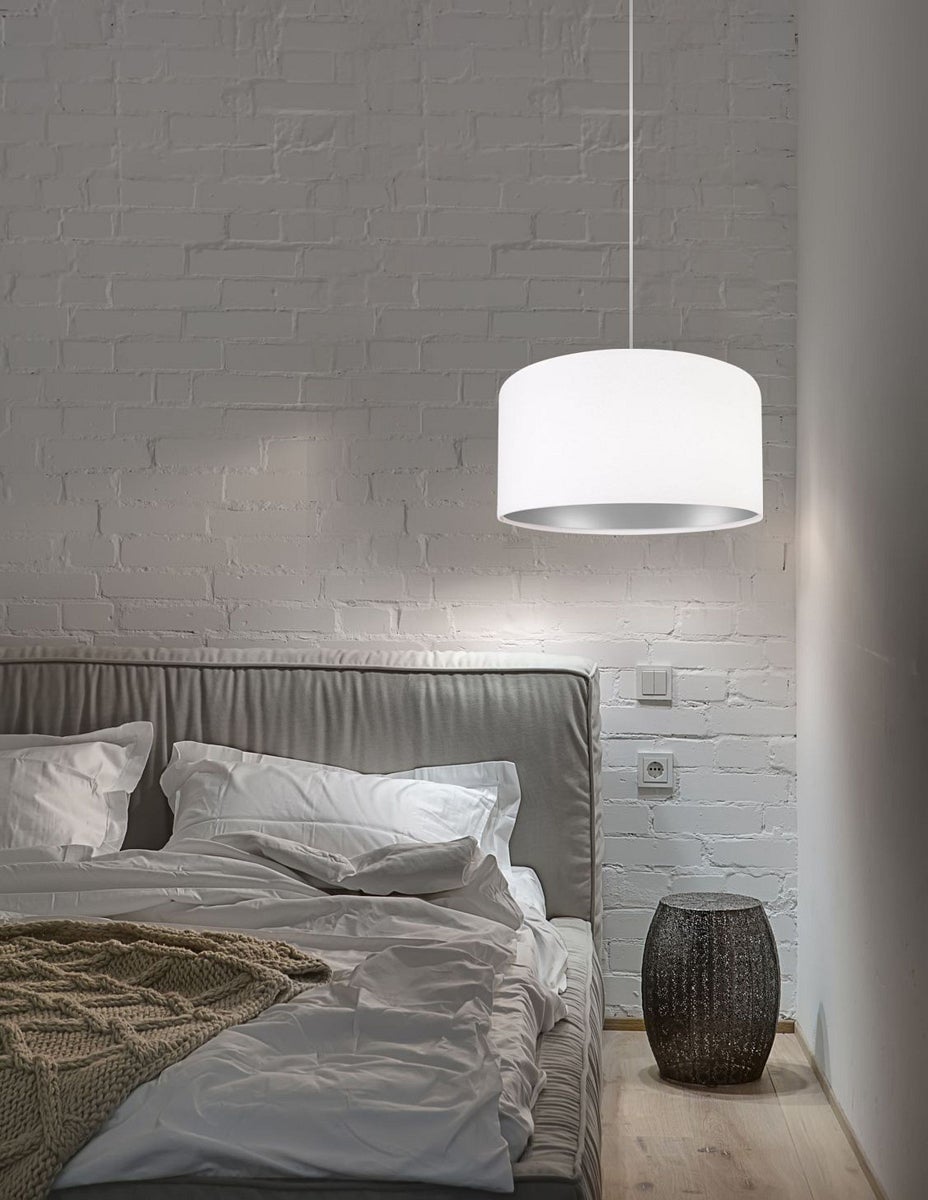 Lampa wisząca HOME 60 biała/srebrna