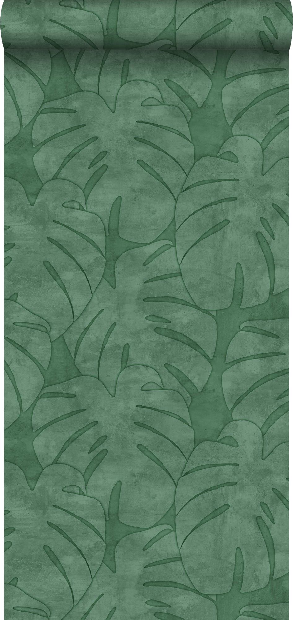 Papel pintado hojas de monstera verde oscuro - 0,53 x 10,05 m - estahome