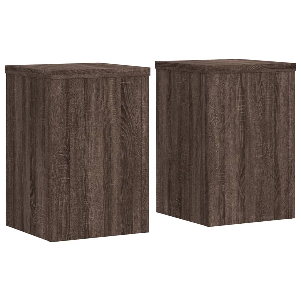 Maison Exclusive - Supports pour plantes 2 pcs chêne marron bois d'ingénierie - 2