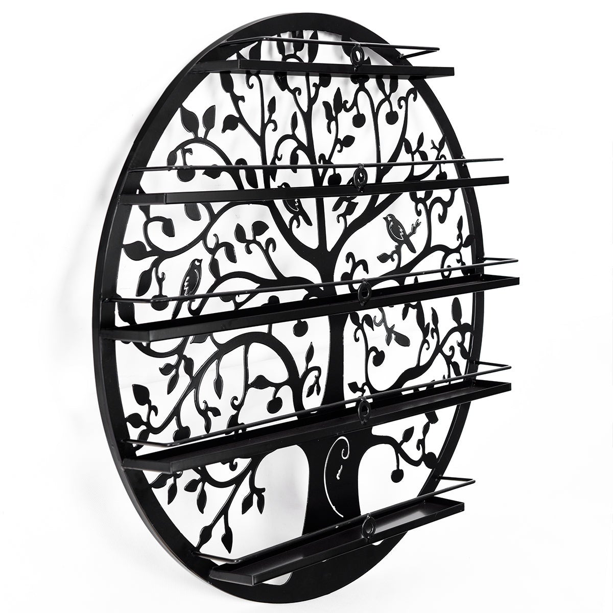 Porta Vinili Étagère Murale Transparente Pour Vernis à Ongles - 6 Niveaux, Support Jusqu'à 96 Bouteilles, Acrylique étagère 6 Niveaux Vernis