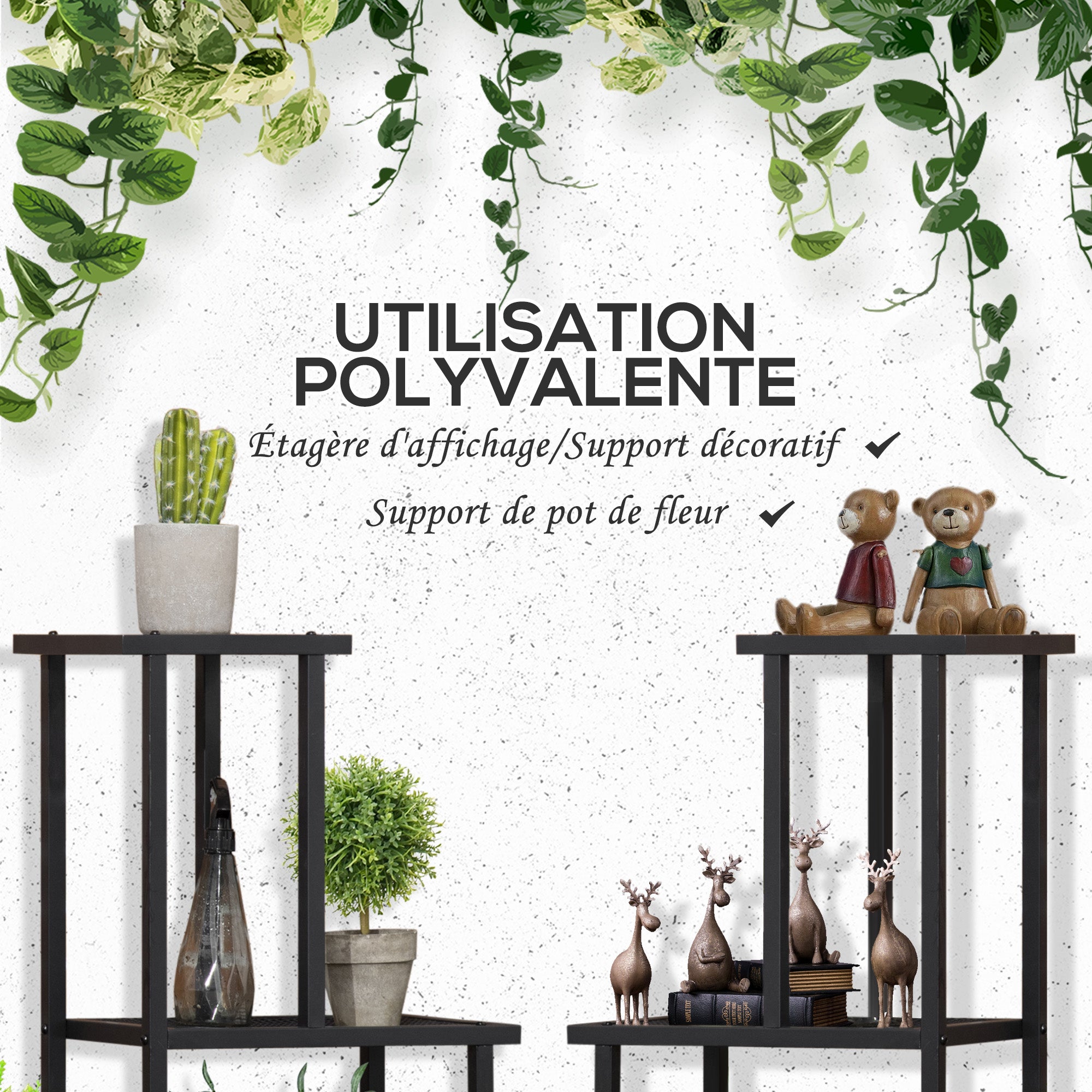 Support à plantes Métal Outsunny - 4