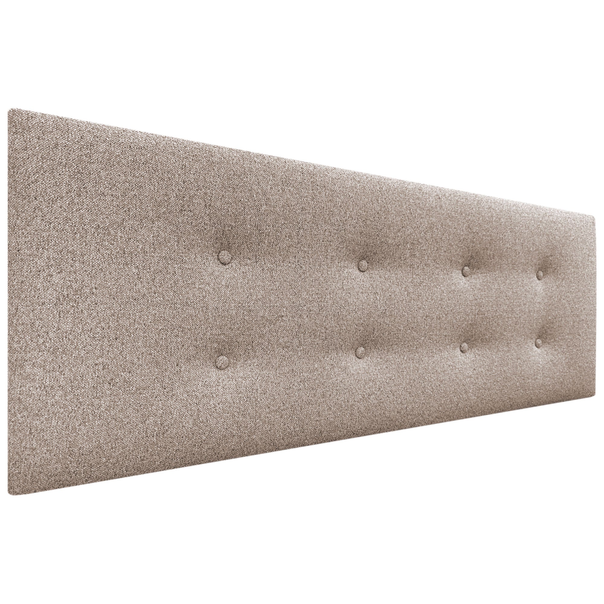 Dhome cabecero de tela aqualine pro con 2 hileras de botones cabezal tapizado cama lujo (arena, 135cm)