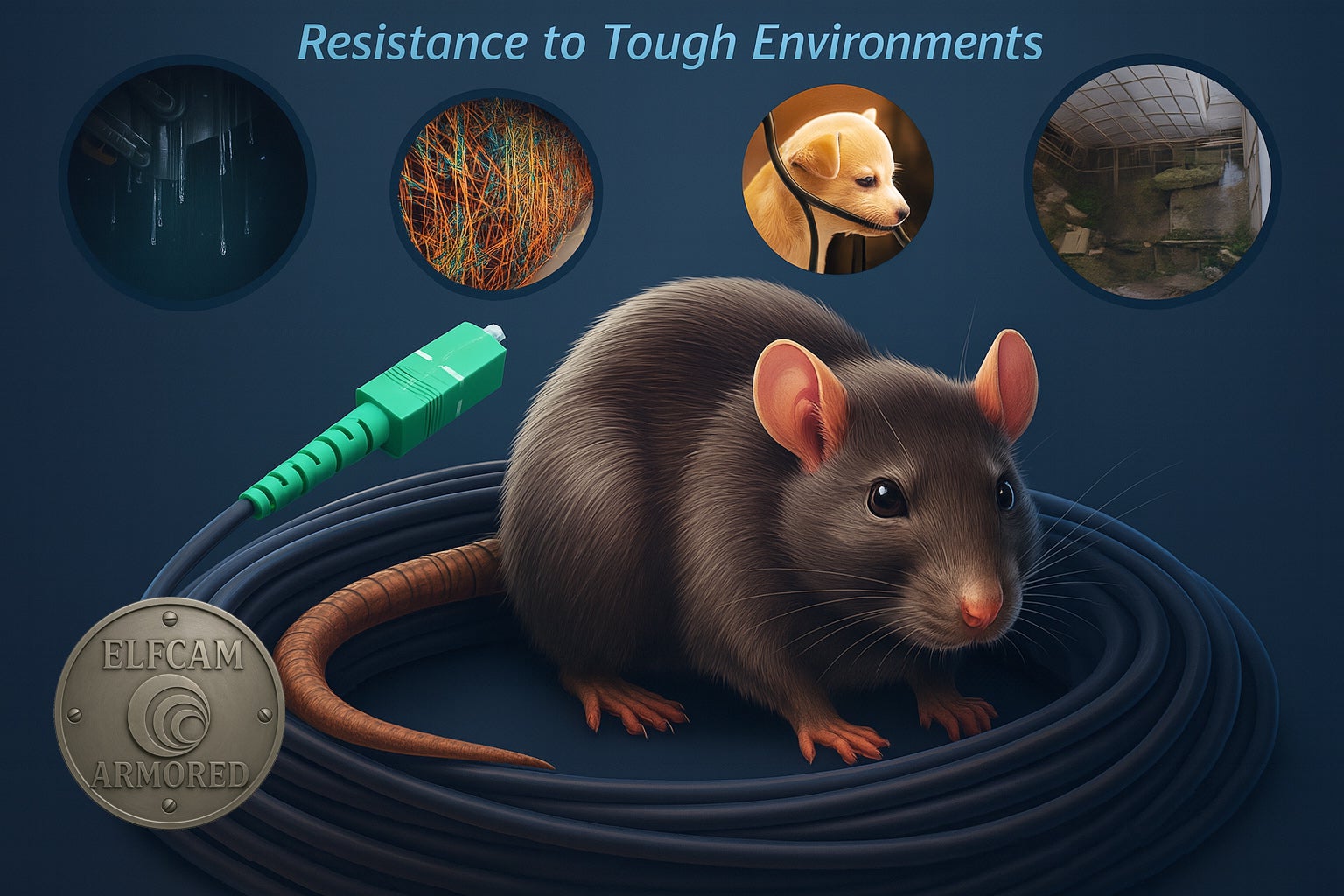 Elfcam® - 100M Cable a Fibre Optique en Acier Blinde, Convient aux Installations Exterieur et Interieur, Compatible avec Orange SFR Bou..., 100M - 6