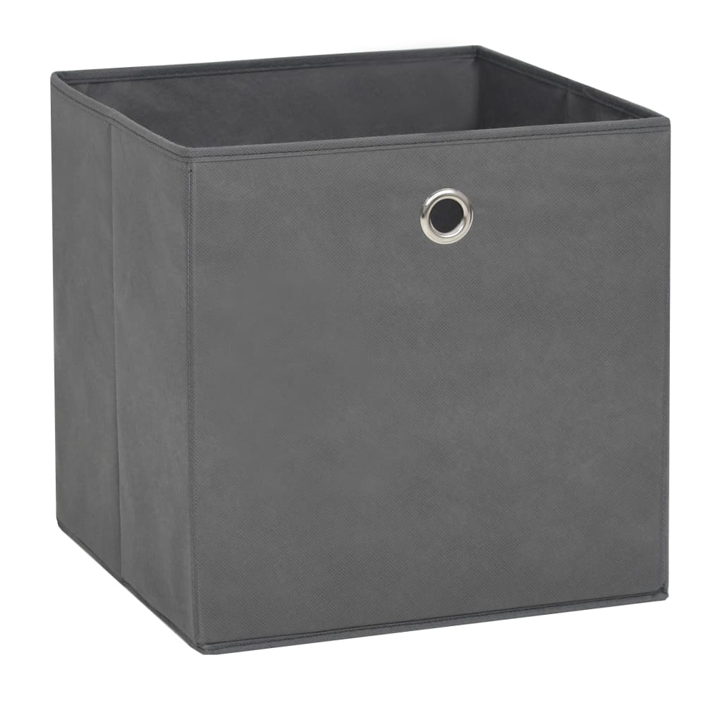 Boîtes de rangement | Coffre de rangement 10 pcs Tissu intissé 28x28x28 cm Gris CFW398870 - 2