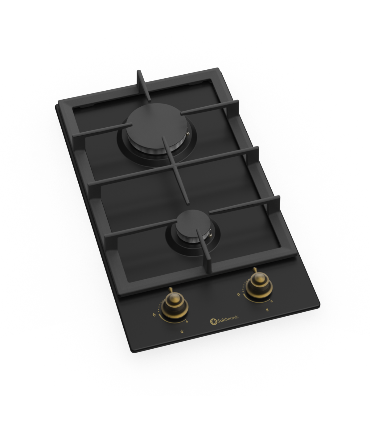 Solthermic Negra Placa Gas 30 Bl152 2 Fuegos 30Cm - Imagen 2