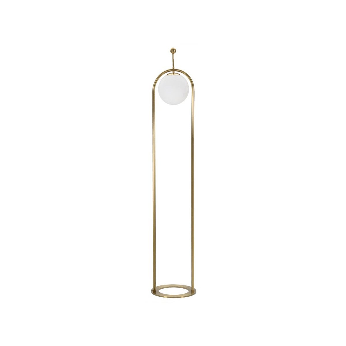 Lampa podłogowa ferretti Glamy Arc złoty metal biały szkło 168 cm