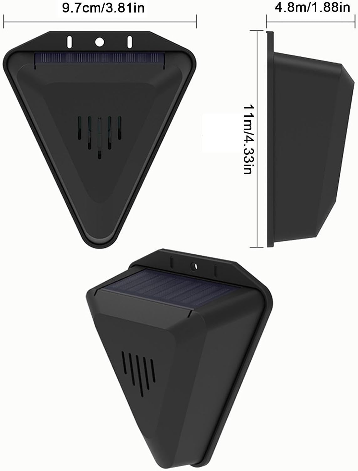 Répulsifs solaires anti-oiseaux - répulsifs ultrasoniques pour animaux - pour la faune, répulsif anti-pigeons pour chats, pigeons, lapins et oiseaux - 4