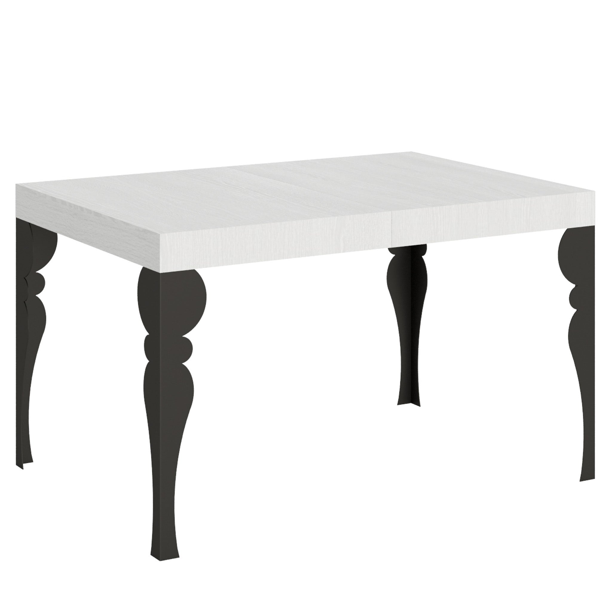 Stół rozkładany 90x130/234 cm Paxon Biały Jesion Stelaż Antracyt