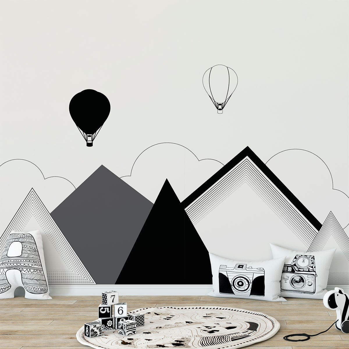 Adesivo bambino giganti montagne scandinave Nordkapp - Sticker adesivo - adesivi murali - 100x135cm - 7