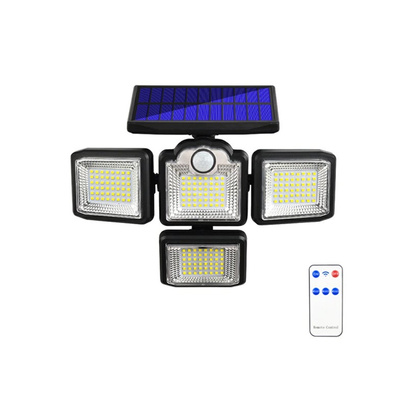 Zewnętrzna lampa solarna ścienna 192 LED - Czujnik ruchu 3 tryby - Światło białe - Składana i wodoodporna IP65 - Reflektor do ogrodu/alei