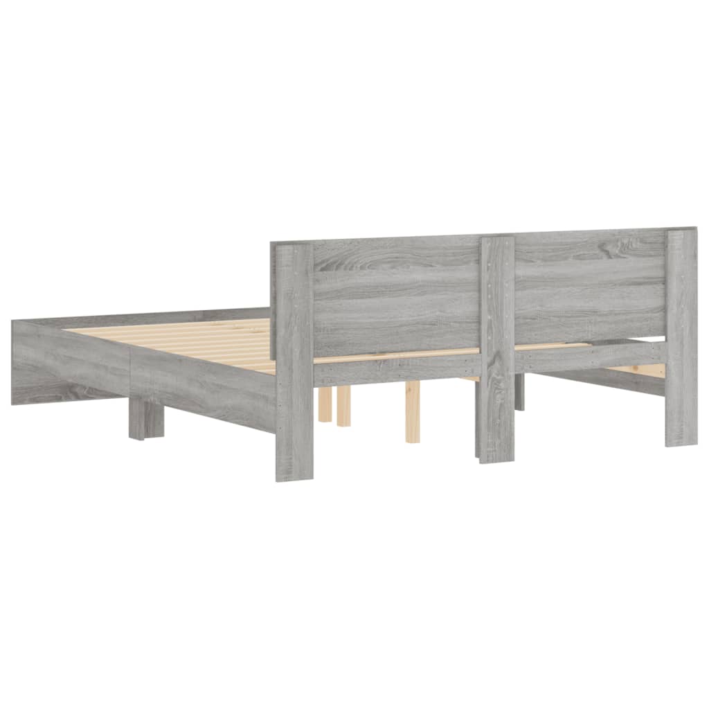 Cadre de lit sans matelas gris 140 x 200 cm - 7