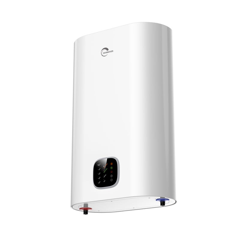 Elektryczny podgrzewacz wody Kimoro Sannover 50 litrów, płaski, montowany na ścianie, z wieloma pozycjami
