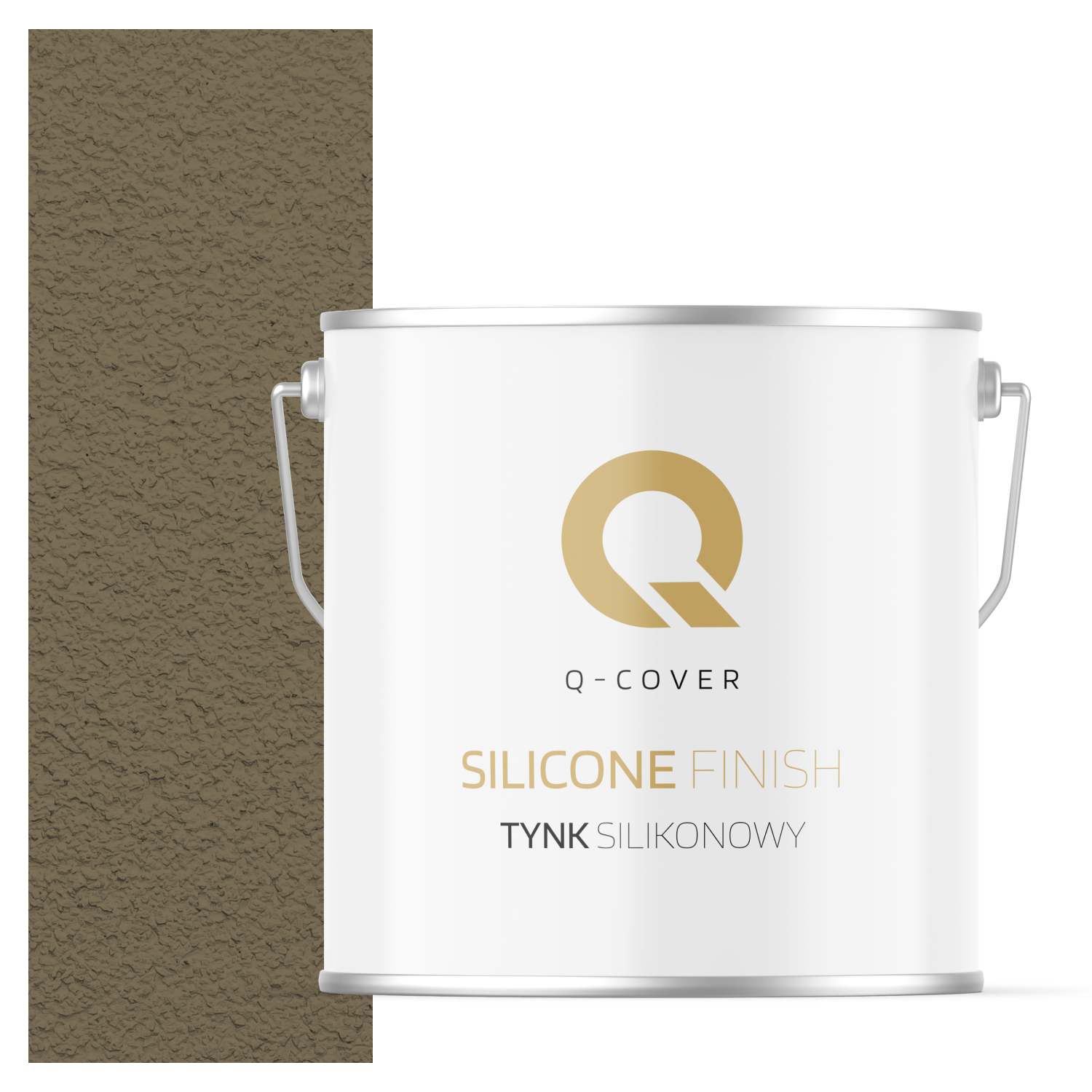 Tynk Silikonowy Elewacyjny Baranek 1.00mm Q-Cover Khaki F455 7KG