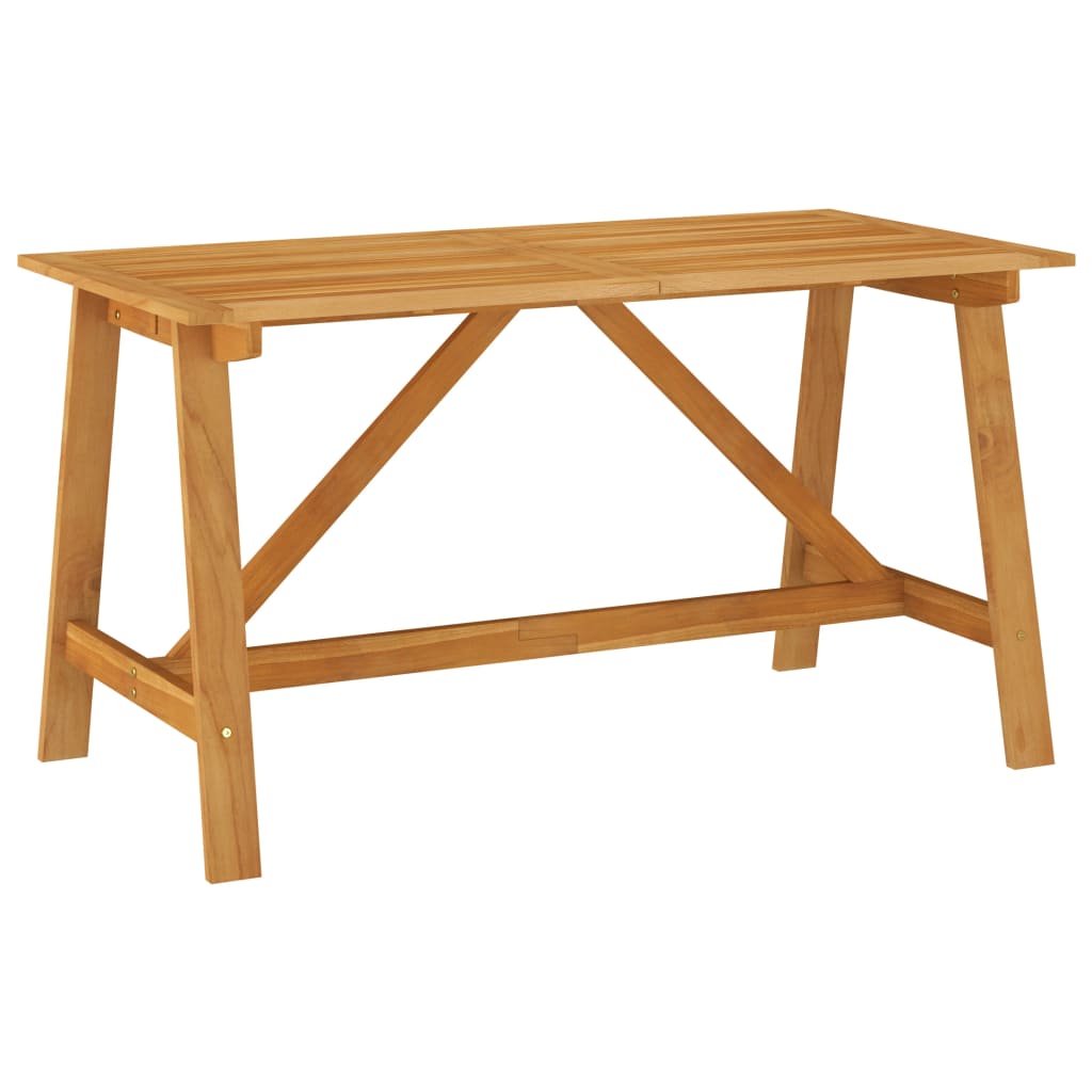 Table de jardin extensible rectangulaire en Bois Marron 4 places - 7