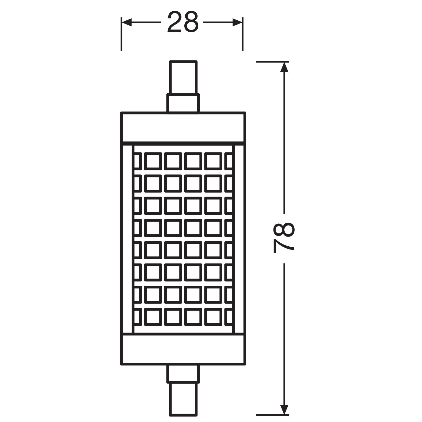 Lampadina LED Osram SUPERSTAR, luce bianca calda 2700 K, 11,5 W, attacco R7s E - 5