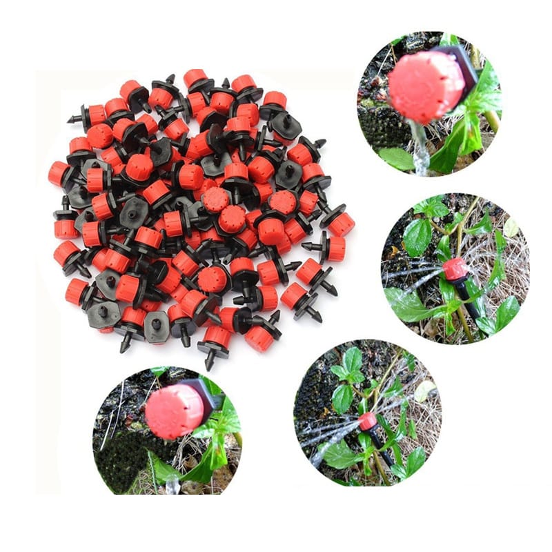 100 regulowanych głowic zraszających, zestaw do nawadniania kropelkowego, dysze do nawadniania kropelkowego