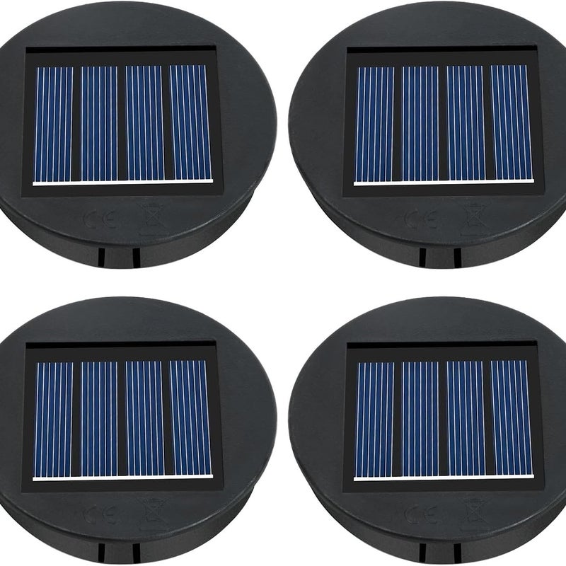 Zamienne lampy solarne, panel słoneczny, zamienny klosz do latarni, 4 szt. zamiennych lamp solarnych do latarni 8 cm, zamienne pokrywki