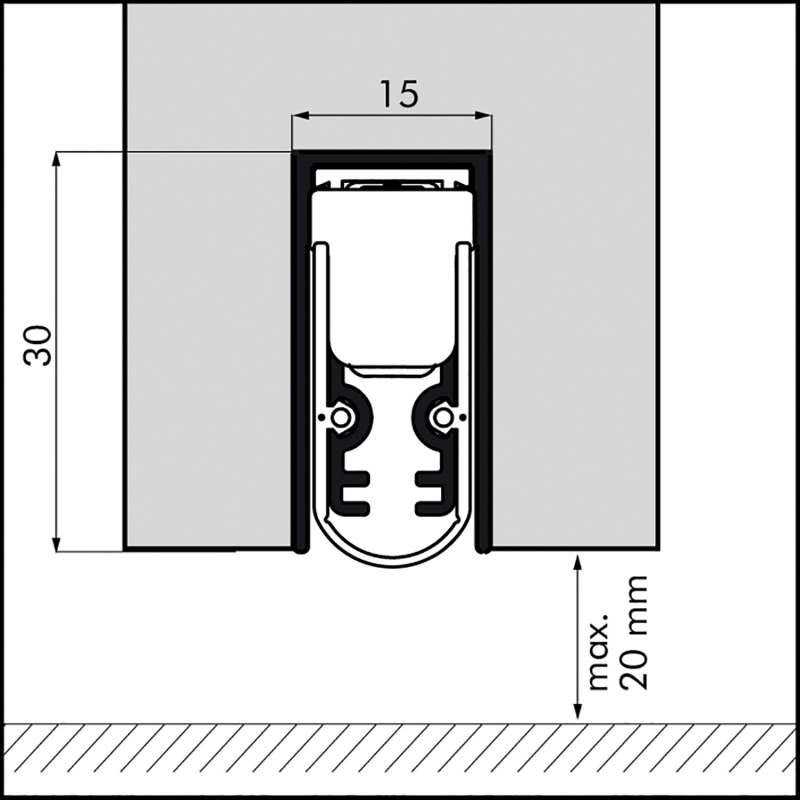 Bas de porte accoustique soundproof - Longueur : 828 mm - ELLEN - 2