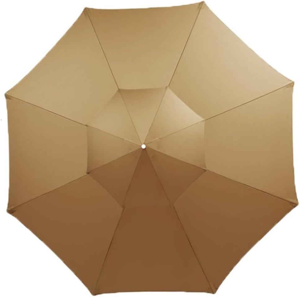 Zapasowa czasza do parasola ogrodowego, podwójna czasza, odpowiednia do parasola o długości 3 m i 8 żebrach, tylko czasza, khaki