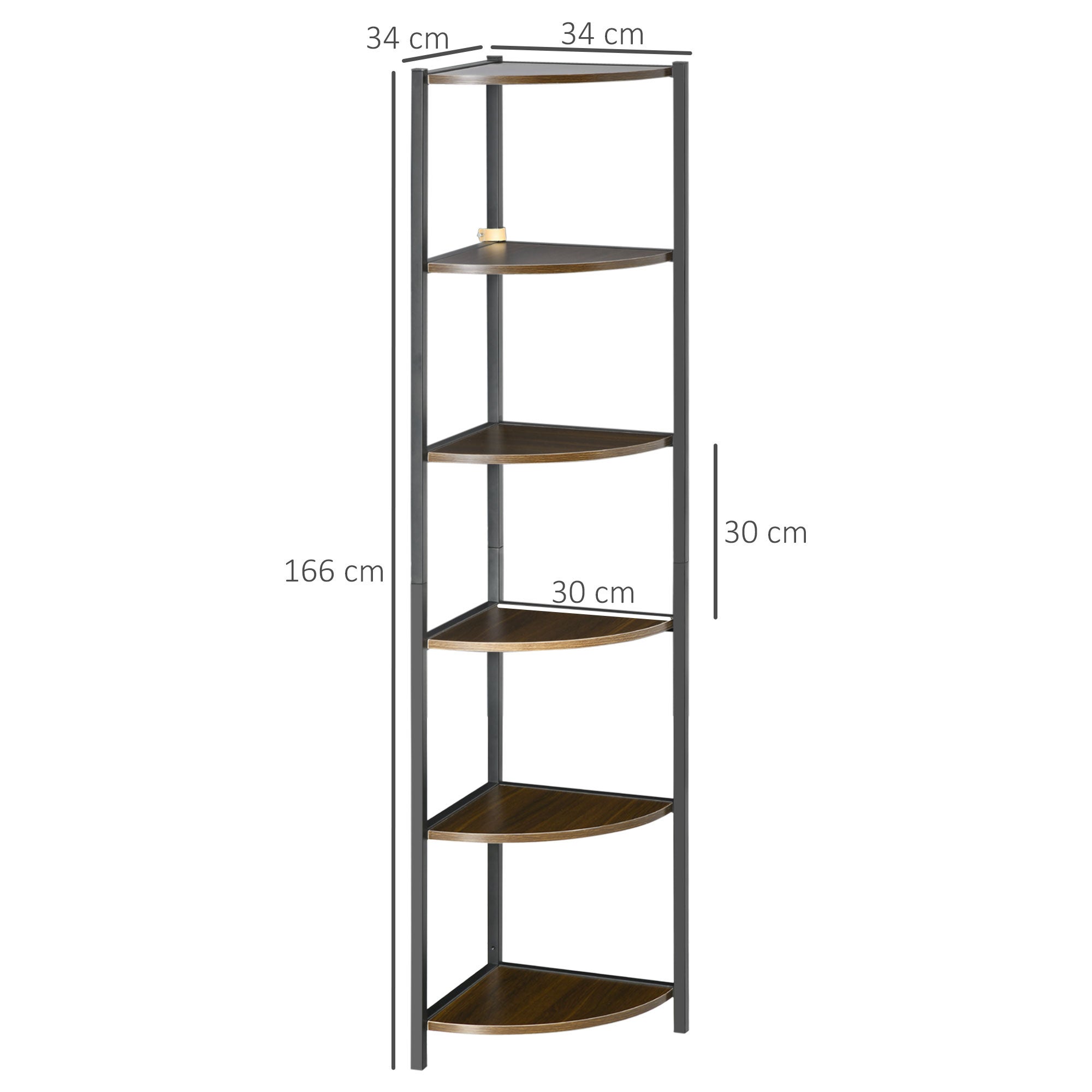 Étagère d'angle MDF HOMCOM - 3