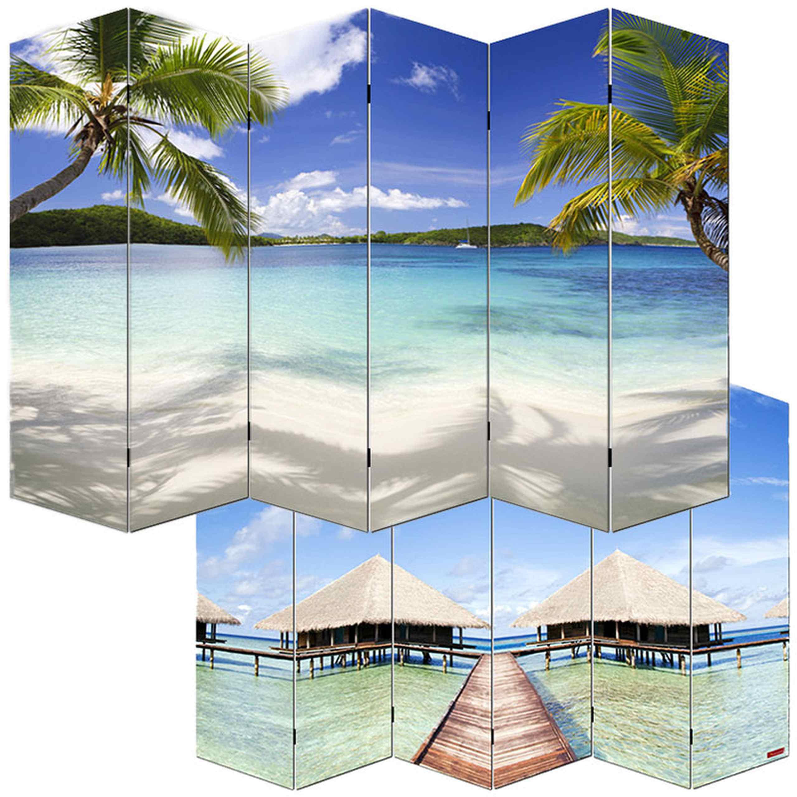 Parawan fotograficzny ścianka działowa M68 z certyfikatem MVG ~ 180x240cm, plaża