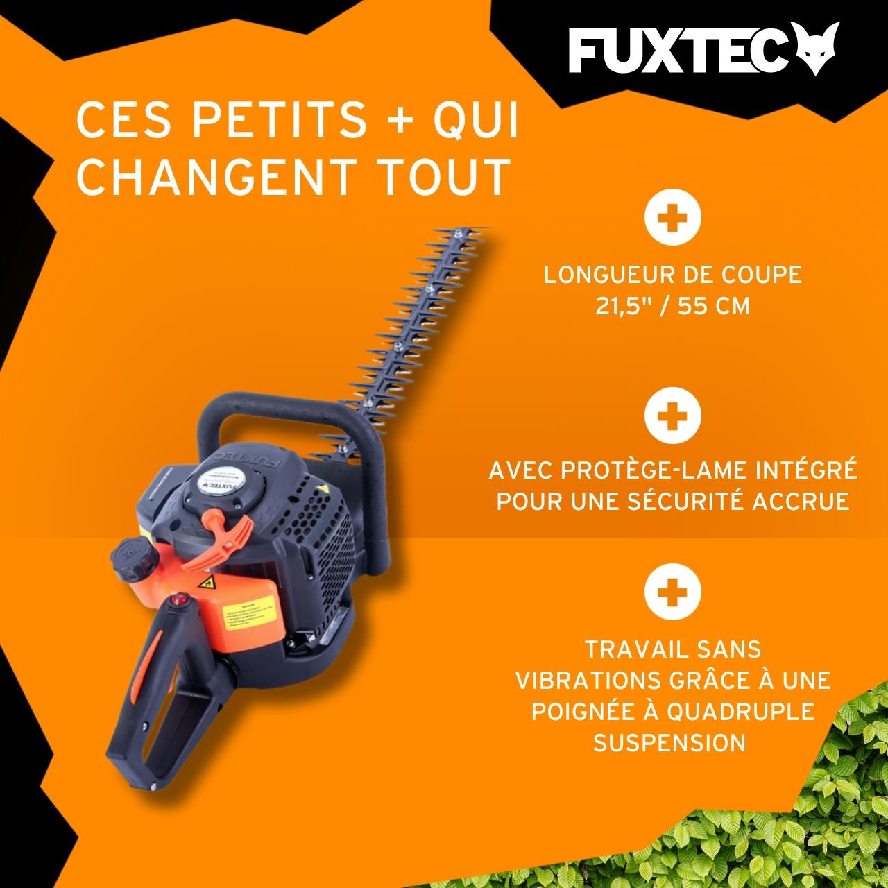 Taille-haies thermique - FUXTEC FX-MH126 - 25,5cm3 lame 55cm - 4