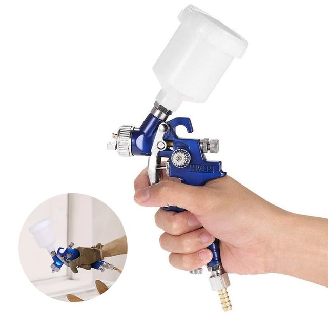 Piccola pistola a spruzzo portatile, set di pistole a spruzzo per auto con ugello da 1,0 mm, miscelatore per vernice